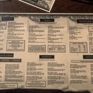 sushi and sashimi, menu