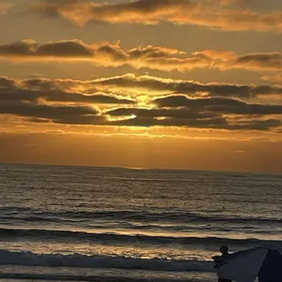 Sunset from our patio table