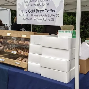 a display of doughnuts