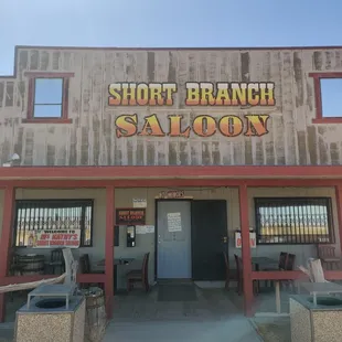 the front of the building