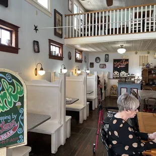 Interior with old fashioned booths