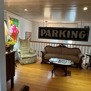 the entrance to a parking garage