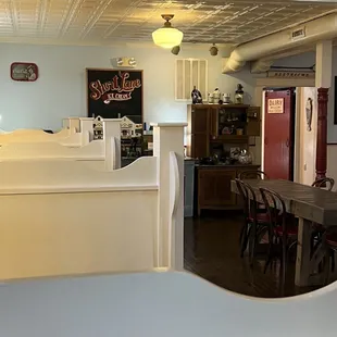 the kitchen and dining area