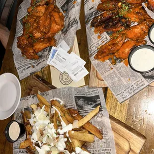 Wings &amp; truffle fries