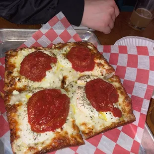 All the cheese pizza