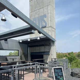 Lower outdoor seating area