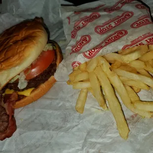 Bacon Cheeseburger and Fries