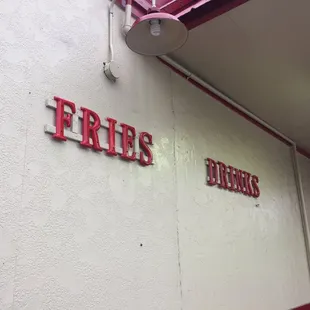 the name fries on a building