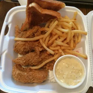 Three piece chicken tenders