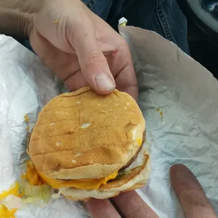 Tiny expensive burger