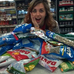 Cleaning out the store.