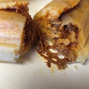 a partially eaten burrito