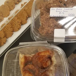 a slice of pie and cookies