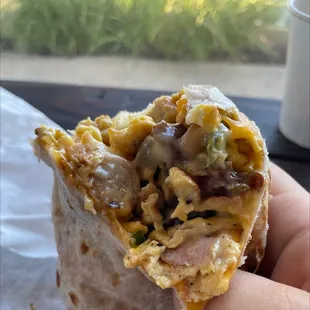 Meat Lover's Breakfast burrito