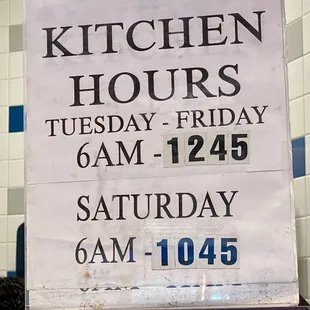 09.23.22 Kitchen Hours