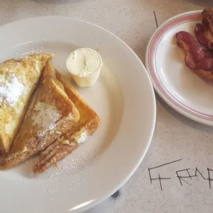 French toast and side of bacon