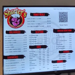 Updated menu