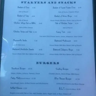 New menu 9/20/2019