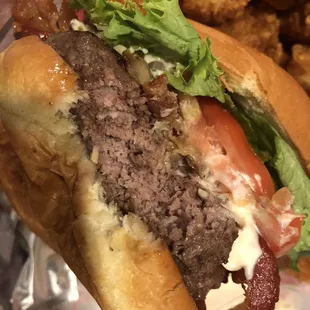 The Works bacon cheeseburger