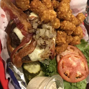 Someone else's bacon cheeseburger