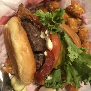 The Works bacon cheeseburger