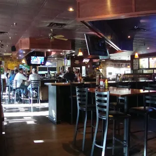 Bar area, shot from the main dining seating area.