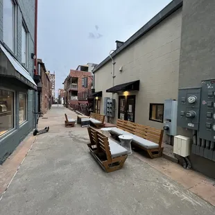 outside