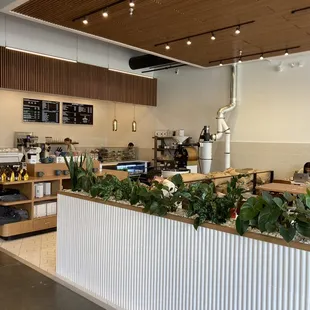 the interior of a coffee shop