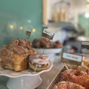 a variety of pastries