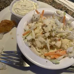 Coke slaw that was clearly,both by smell and taste had expired days ago.