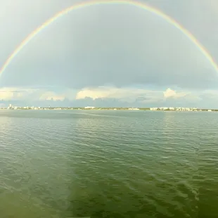 Beautiful rainbow as seen while dining at Shorty&apos;s