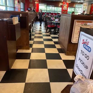 Just inside the entrance area