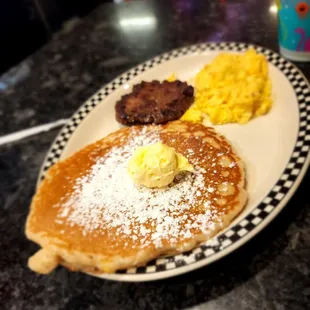 Kids pancake and egg. HUGE