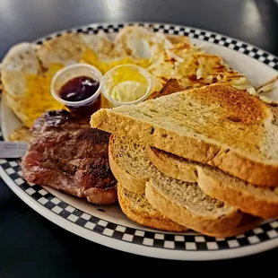 Steak and eggs