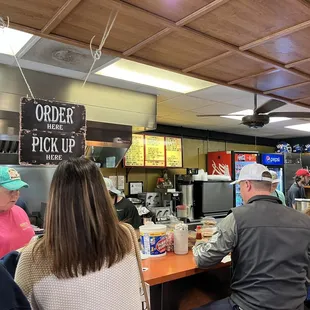 customers at the counter