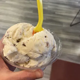 Notice how part of the spoon is orange. That's because the spoon changes color depending on temperature!