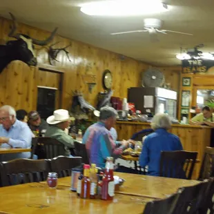 people eating in a restaurant
