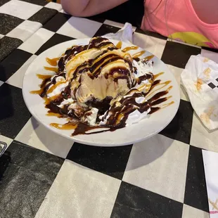 Deep Fried Brownie Family size dessert.