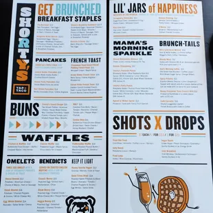 Amazing food and drink menus