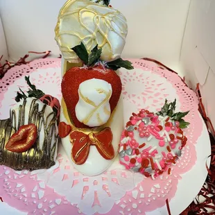 Edible Chocolate Shoe with Fresh Dipped Strawberries
