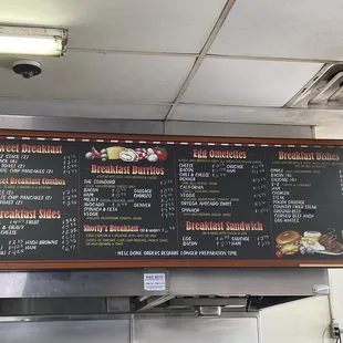 Menu as of June 18, 2022