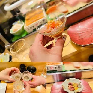 interior, sushi and sashimi