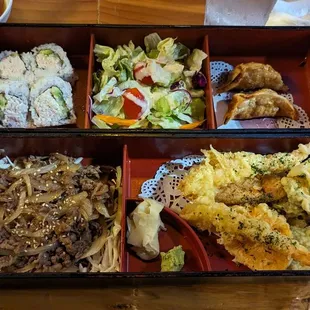 a variety of food items