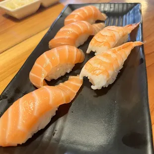 Salmon and Ebi Nigiri