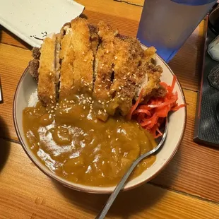 Chicken katsu curry don