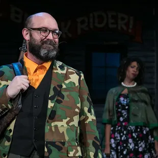 Steven Hess as Bertram / Old &amp; Young Kuno, Elizabeth Carter as Anne | The Black Rider (2017-2018) | Photo by Cheshire Isaacs