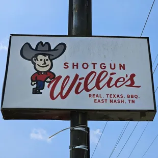 a sign for shotgun willie&apos;s