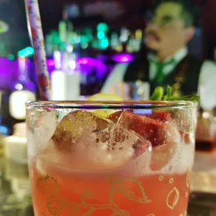Strawberry Lavender gin cocktail