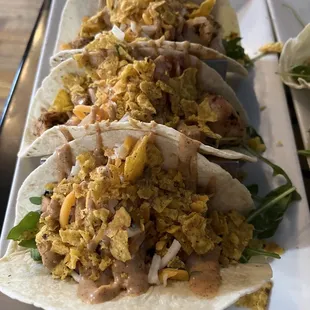 Blackened chicken tacos