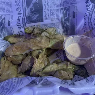 Deep Fried Picklez with Hot Ranch